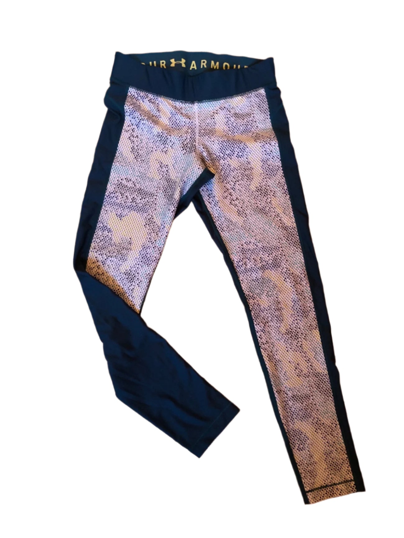 Hvít, bláar under armor buxur st. L