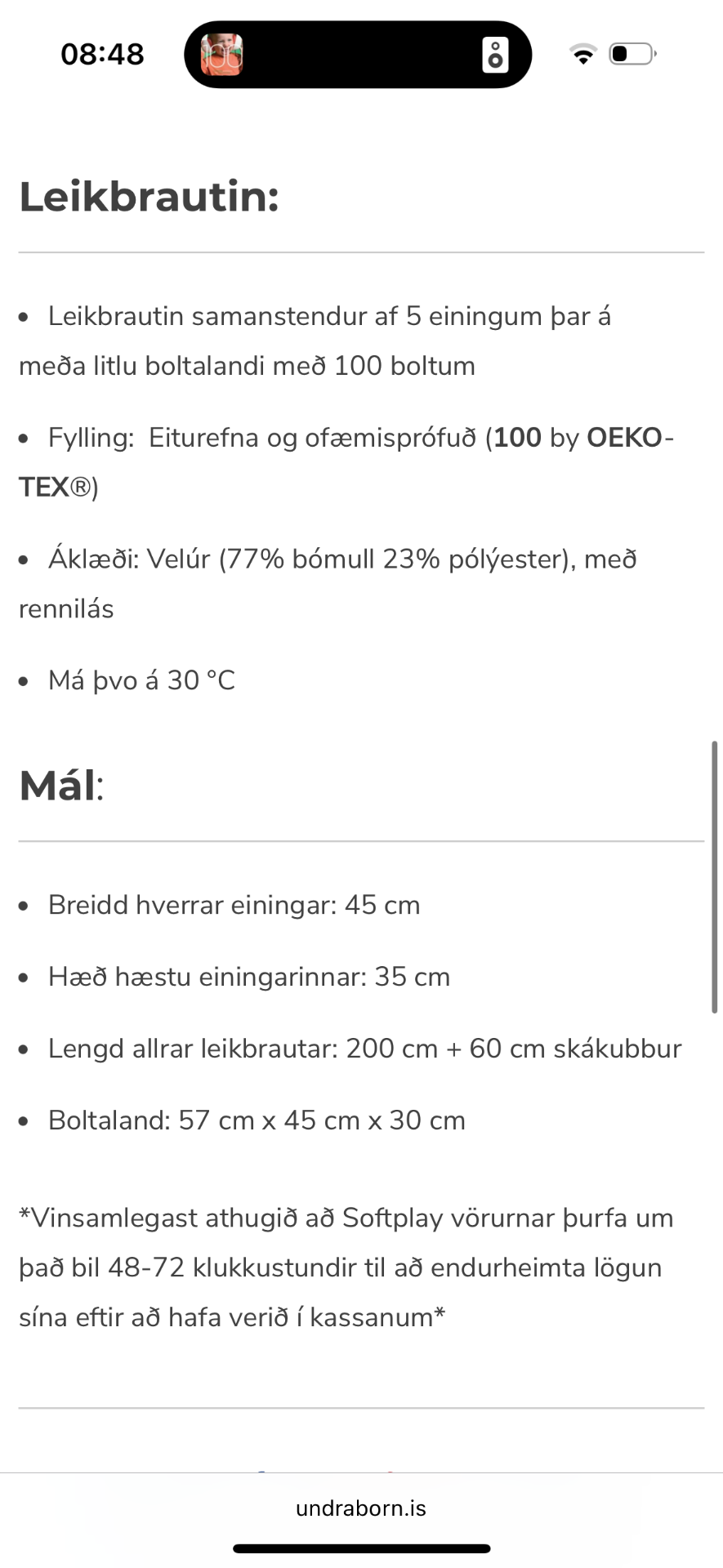 Leikbraut m. Boltalandi - Beige