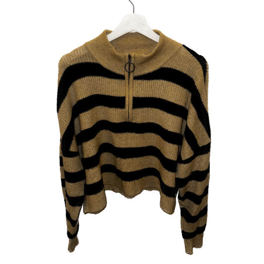 L - Kósy röndótt peysa