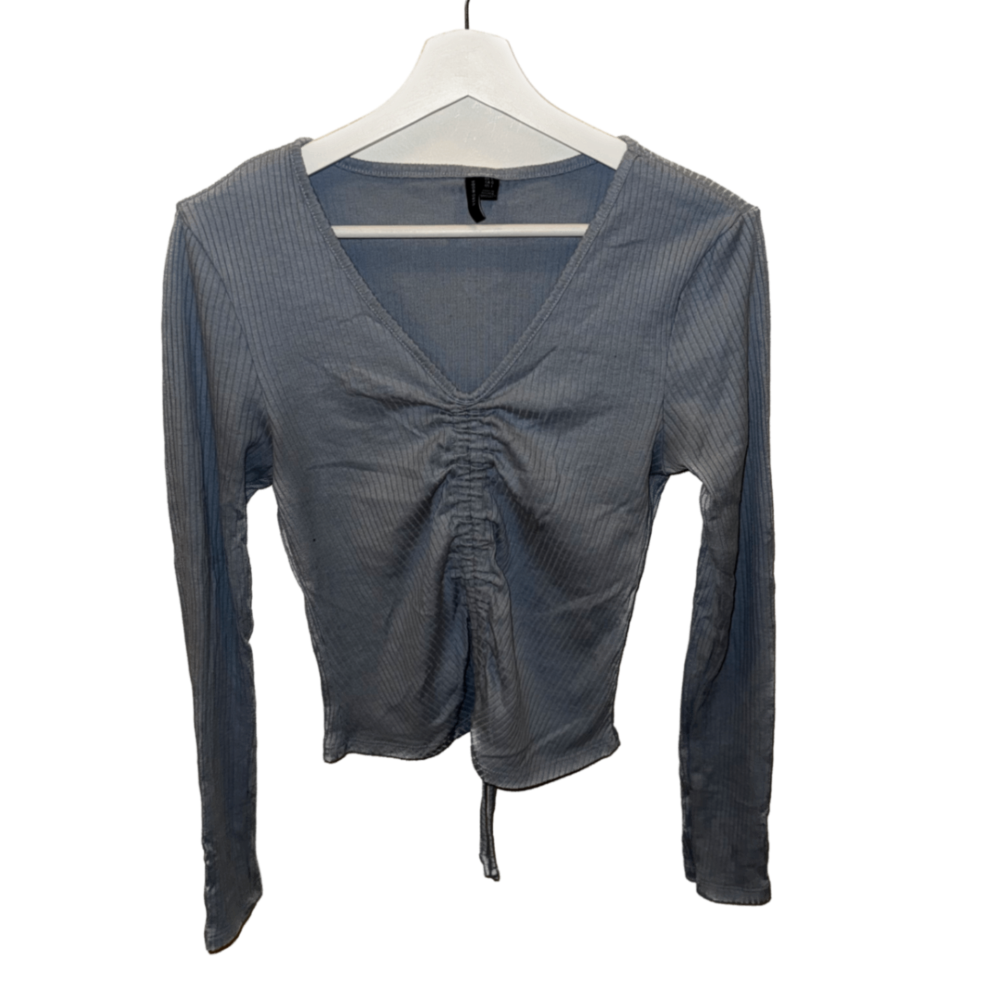 L - Vera Moda blár scrunch bolur