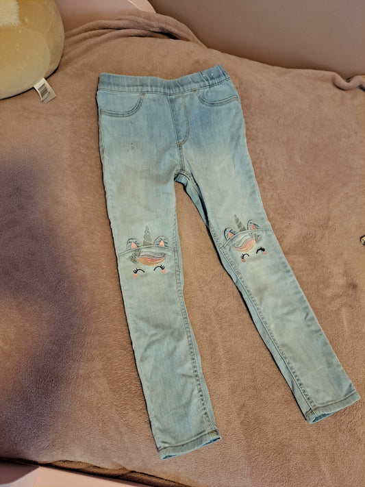 Einhyrninga gallabuxur (ath smá litur efst) 116