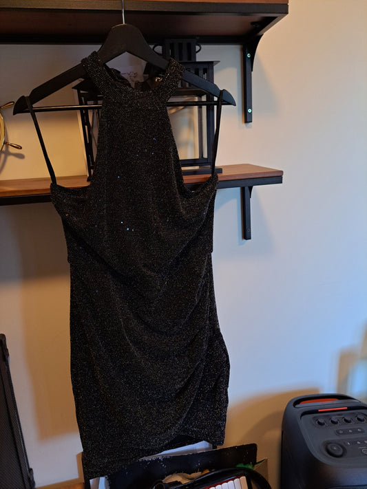 Svartur halter neck kjóll 12