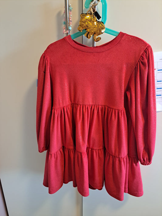 Cornelli kjóll saumaður á Íslandi st 110/116