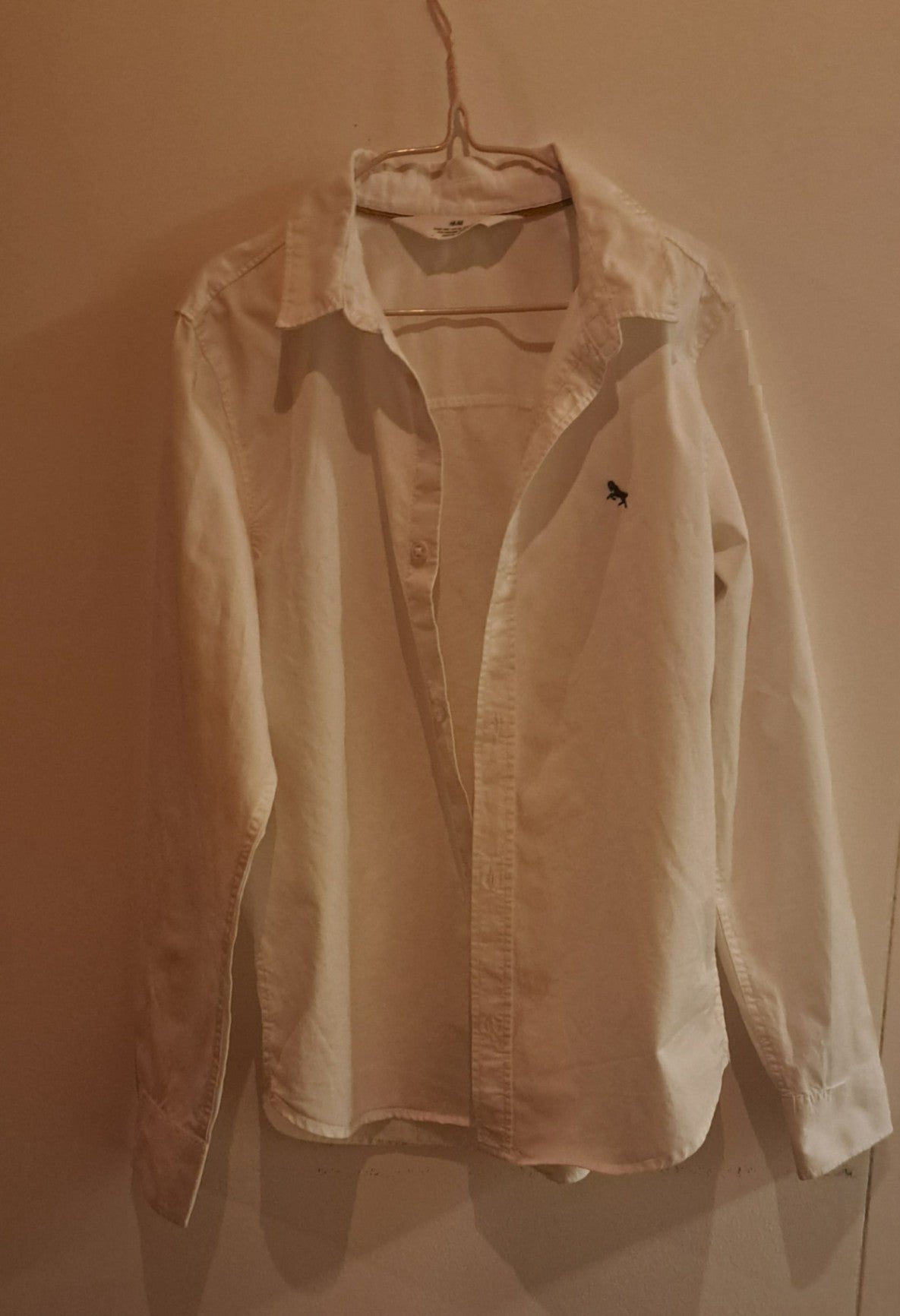 9-10 ára hvít skyrta