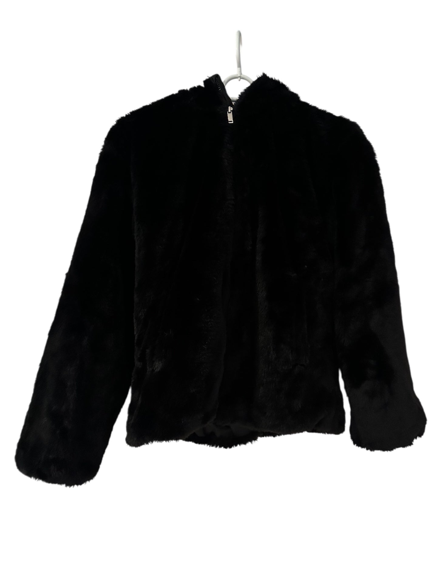 Svartur fínni jakki með hettu 158