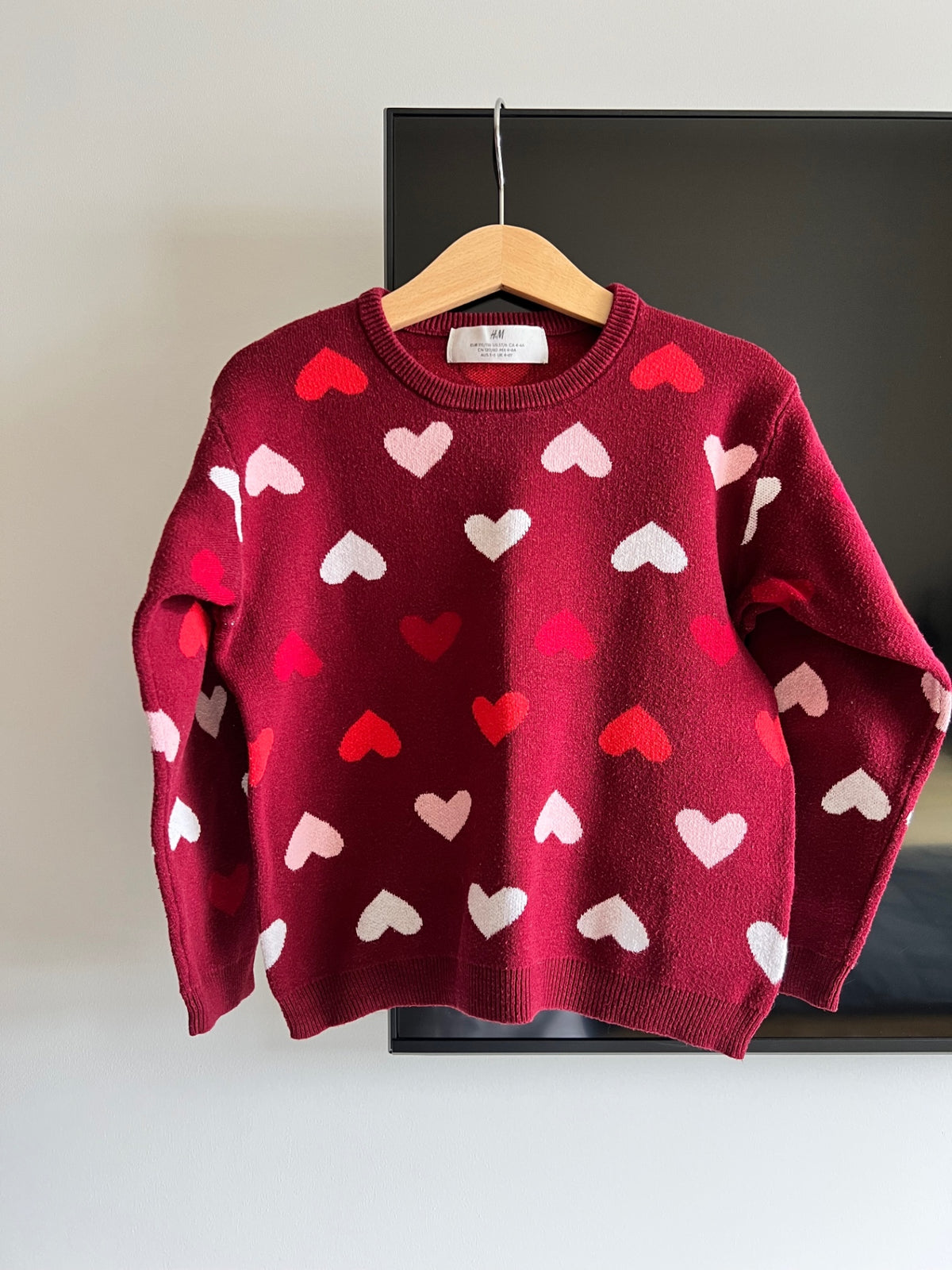 H&M hjarta peysa 110