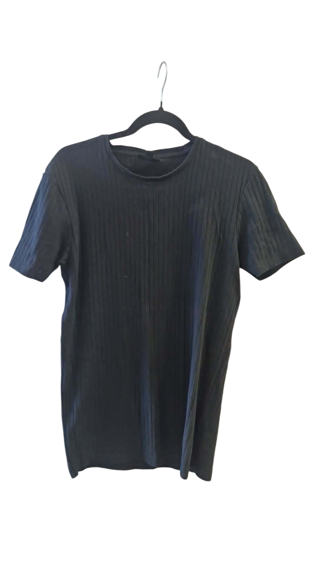 SMOG svartur stutterma XL slimfit