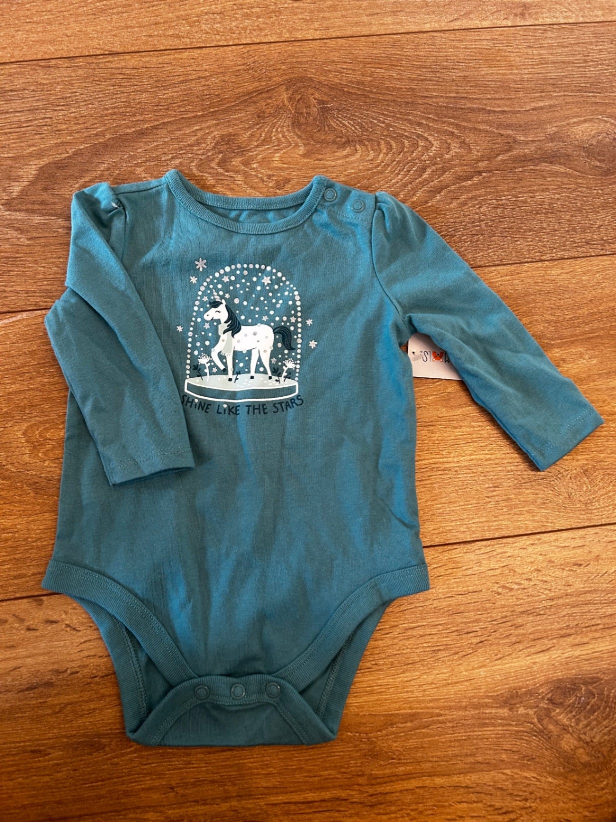 Samfella unicorn/blágræn st.6-9m