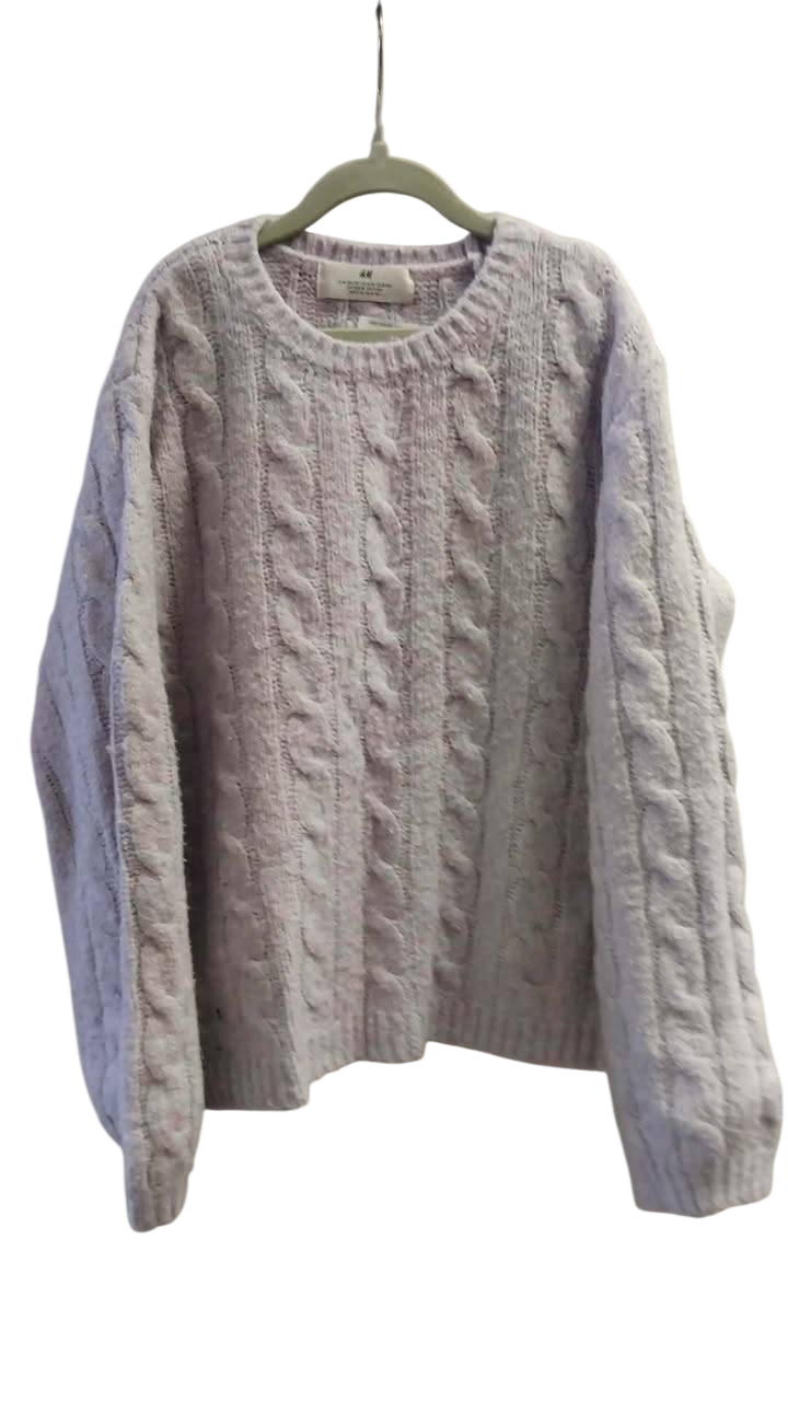 H&M fjólublá prjónapeysa 134/140