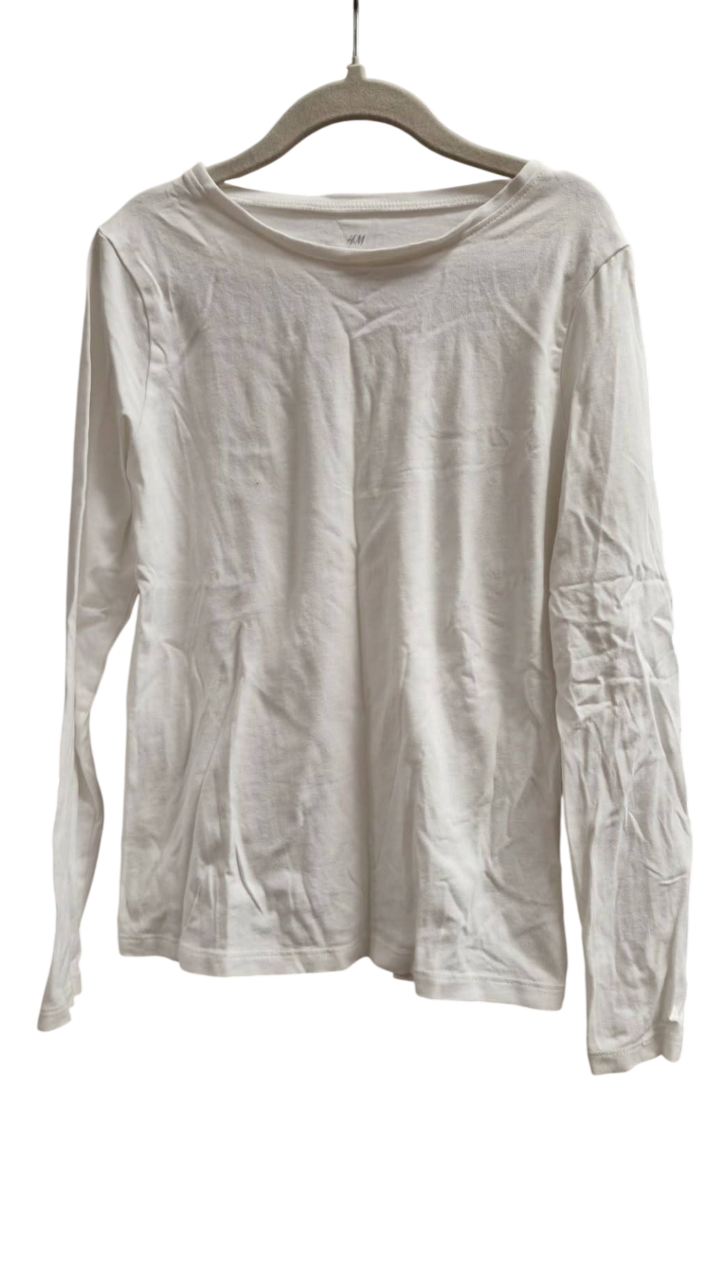 H&M hvítur síðermabolur 134-140