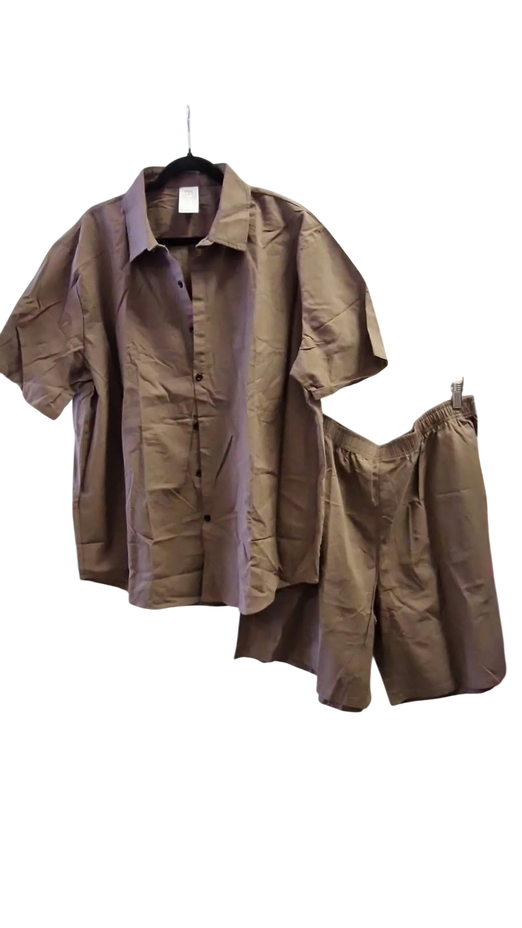 Brúnt stuttbuxnasett XXXL (meira XL)