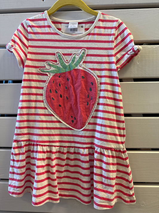 Lindex jarðarberjakjóll 116