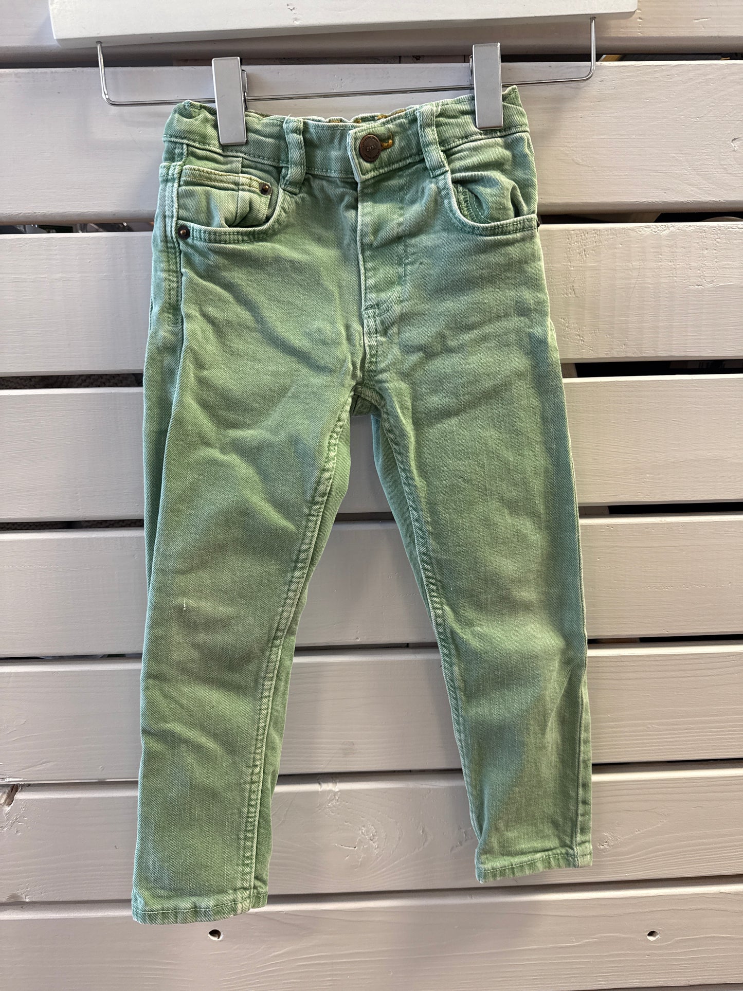 Zara grænar gallabuxur 104
