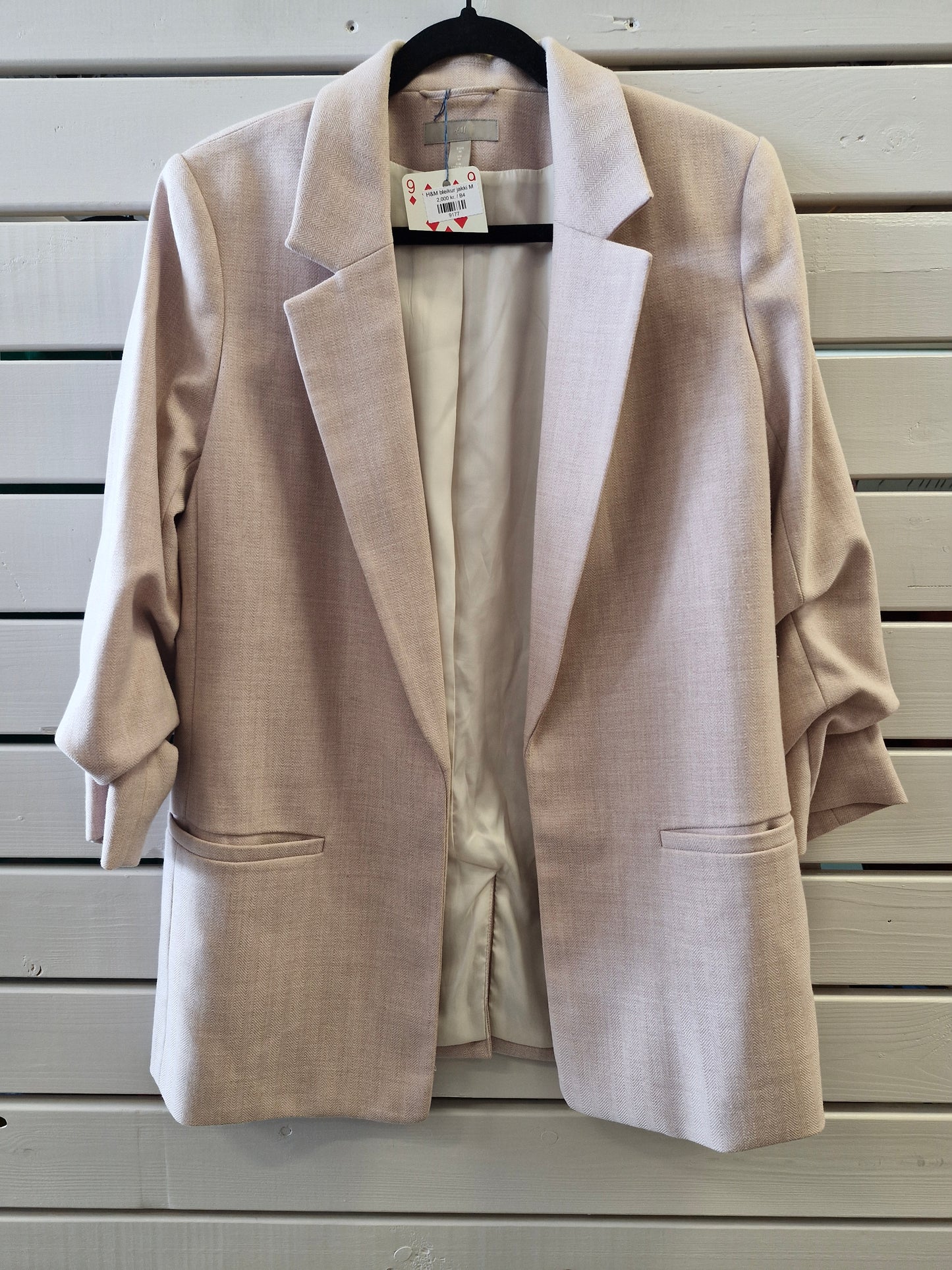 H&M bleikur jakki M