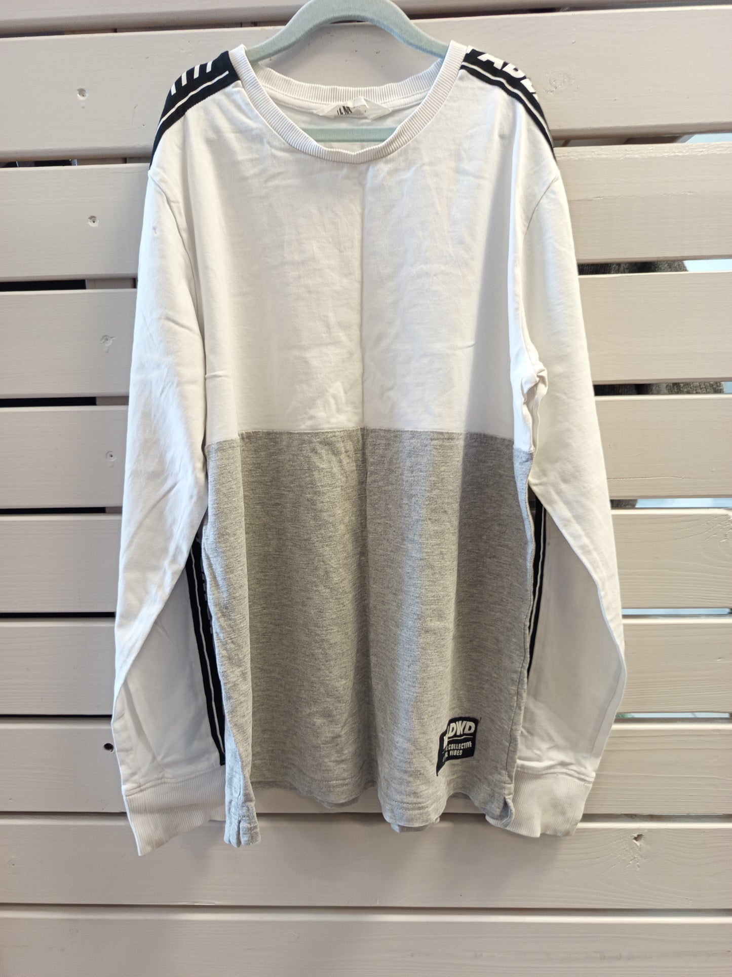 H&M hvítur síðermabolur 158/164