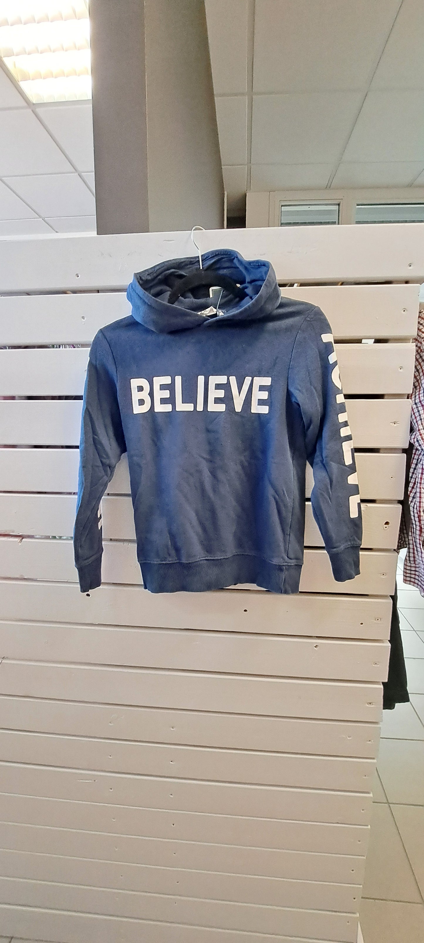 H&M Dökkblá hettupeysa 134