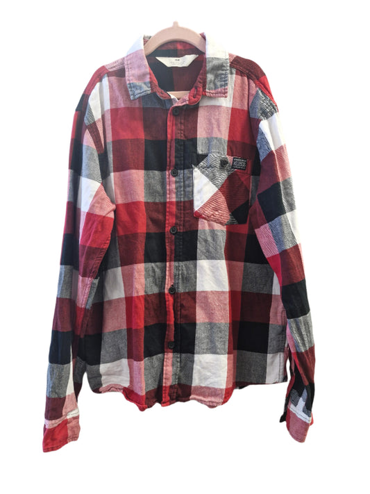 H&M köflótt skyrta 152
