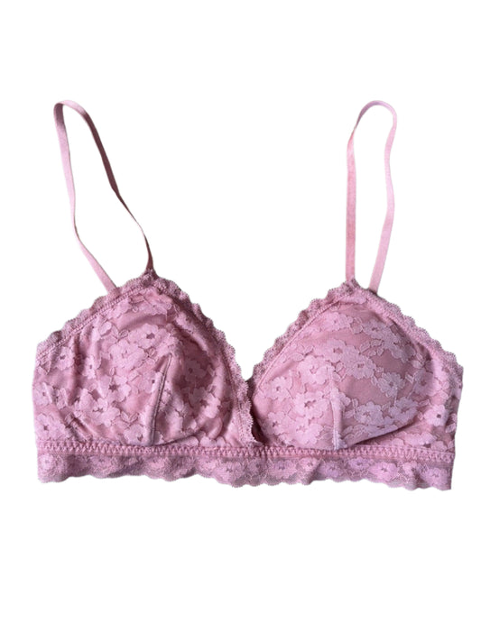 H&M bleikur blúndutoppur st S