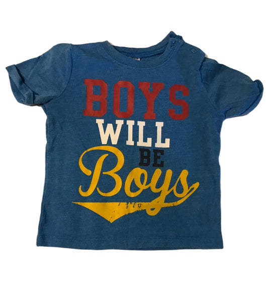 Bays will be boys stuttermabolur blár
