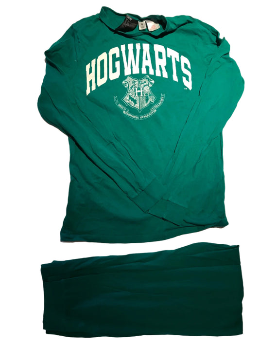 Grænt Hogwarts náttfatasett