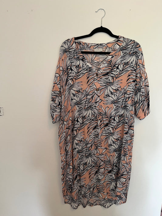 M (38) KAFFE kjól - meira eins og L