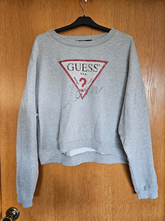 M Guess grá joggingpeysa
