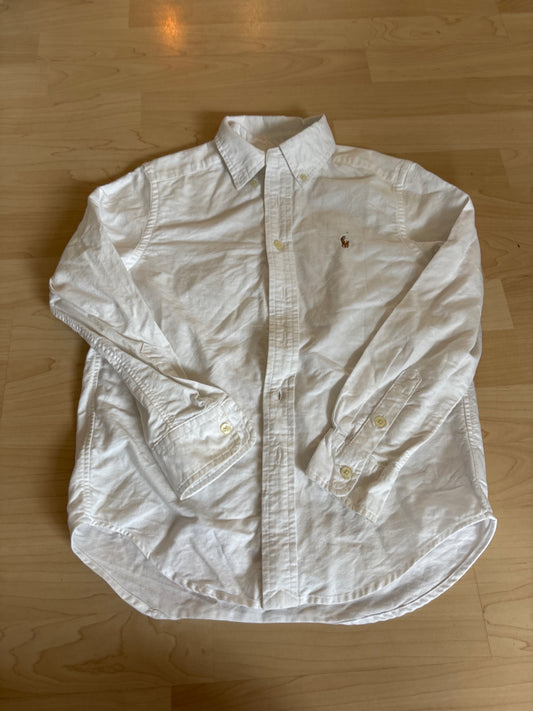 Ralph Lauren hvít skyrta 128