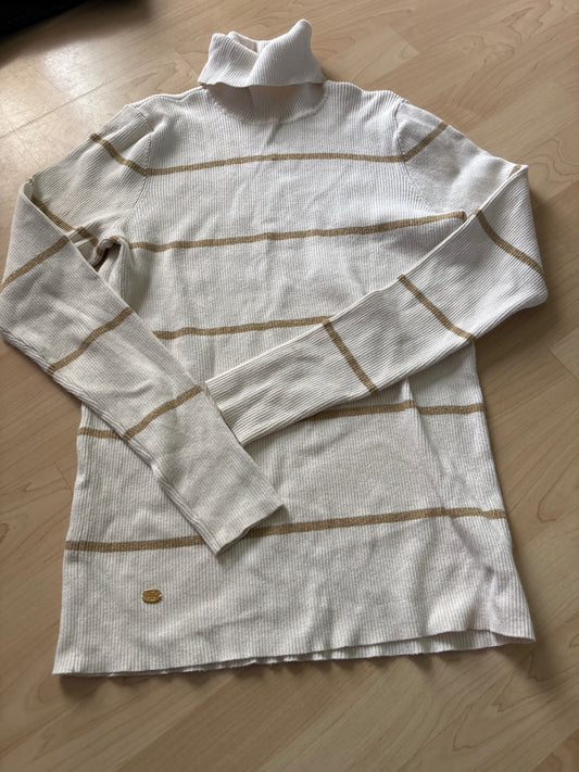 Ralph Lauren peysa gull/hvít XL