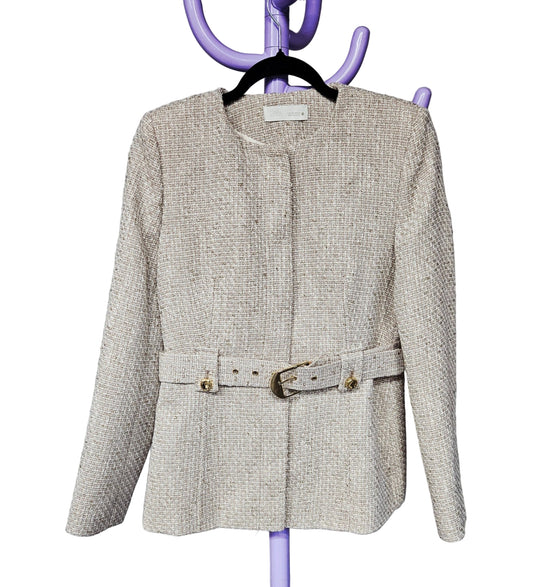 Zara beige jakki m/gyllingu str. S
