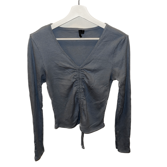 L - Vera Moda blár scrunch bolur