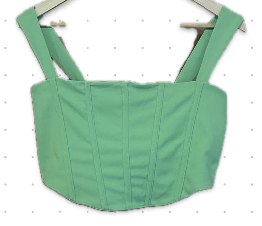 L ginatricot græn corset toppur
