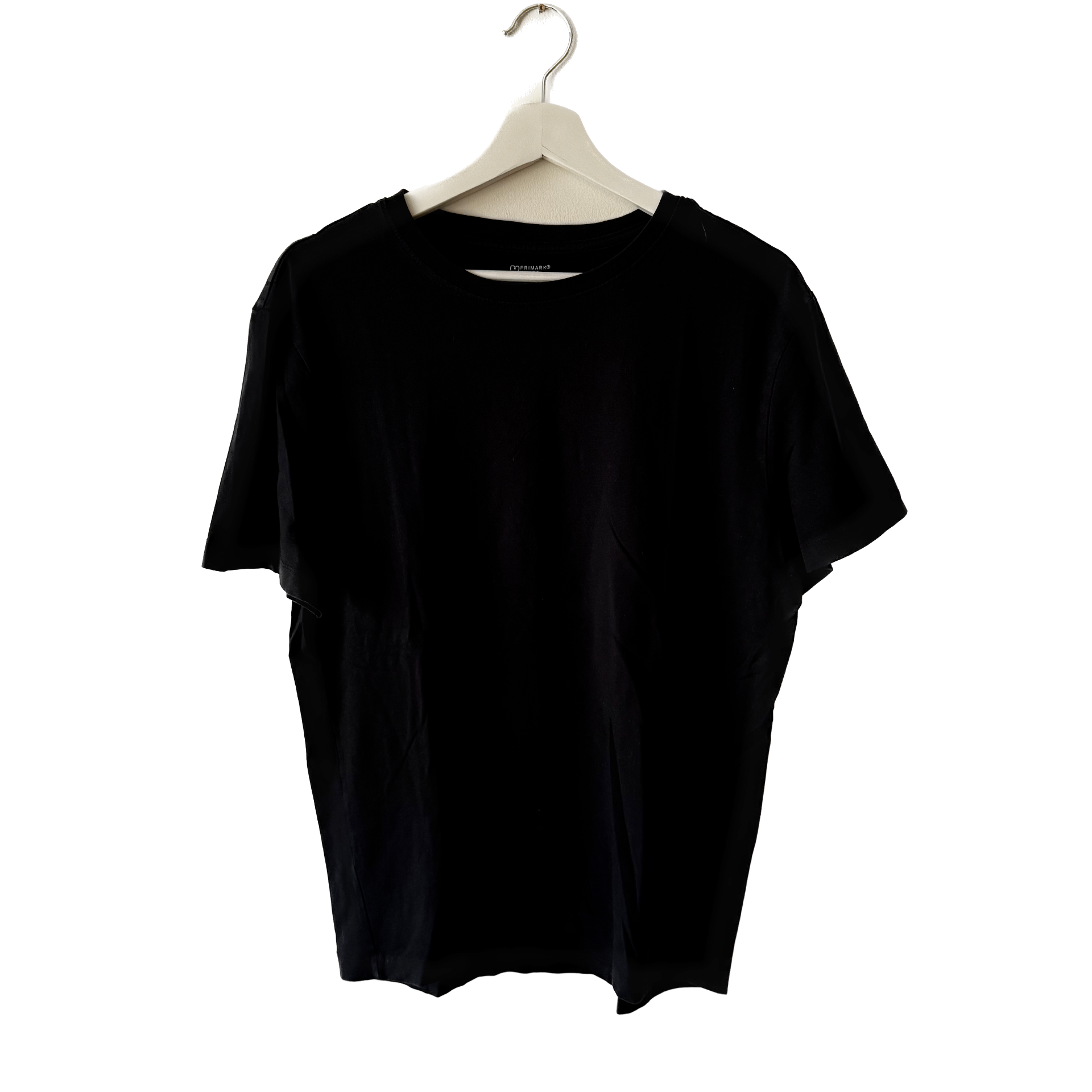 L Men - Primark slim fit svartur bolur