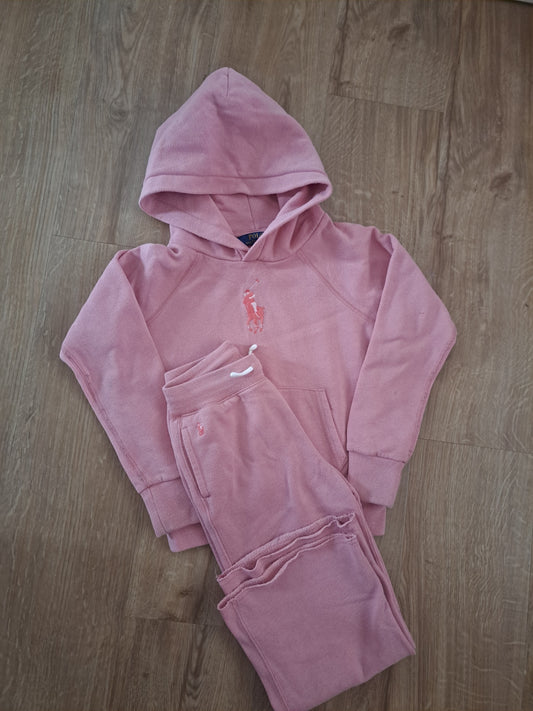 Bleikt Ralph Lauren sett 110/116