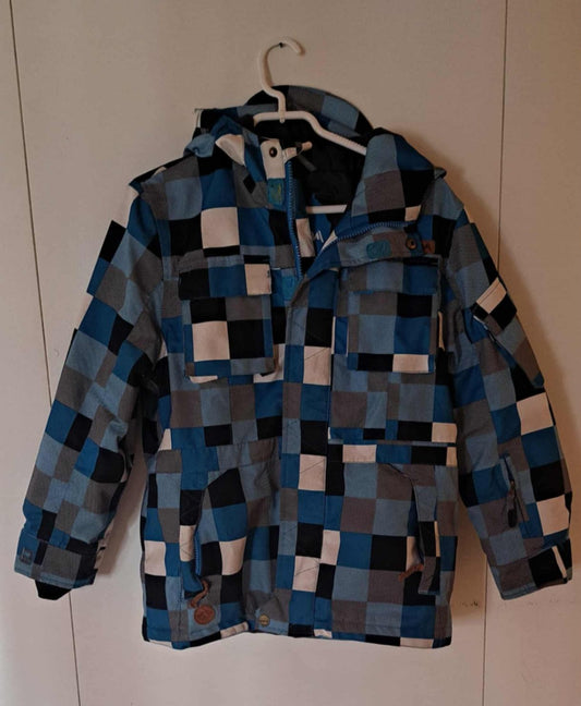 9-10 ára úlpa brotinn rennilás en virkar