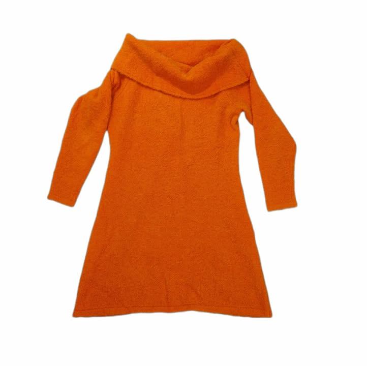 Peysukjóll með kraga XL