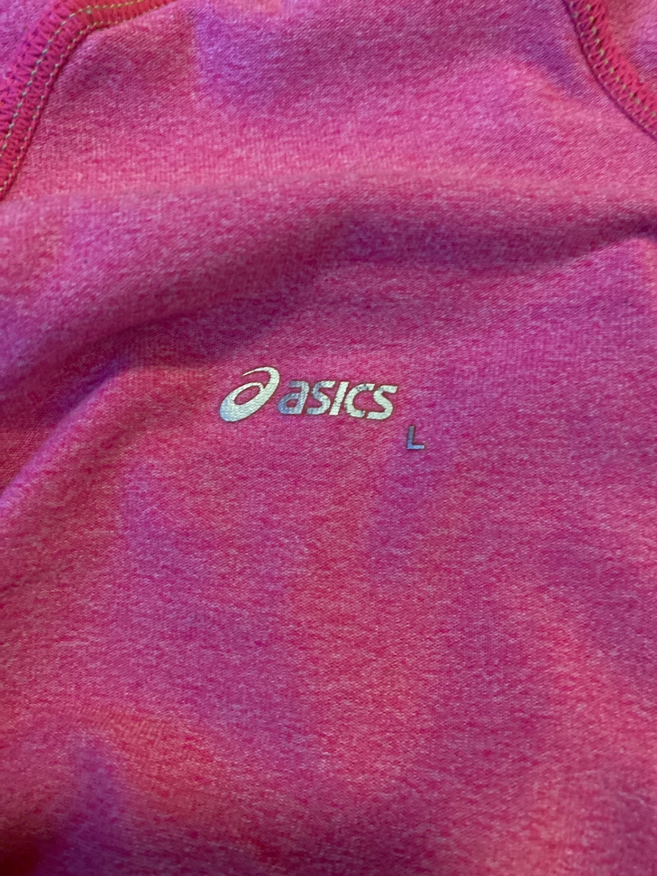 ASICS long sleeve shirt pink hooded L