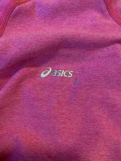 ASICS long sleeve shirt pink hooded L