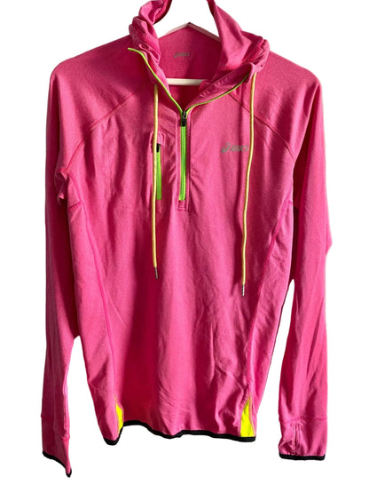 ASICS long sleeve shirt pink hooded L