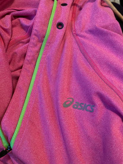 ASICS long sleeve shirt pink hooded L