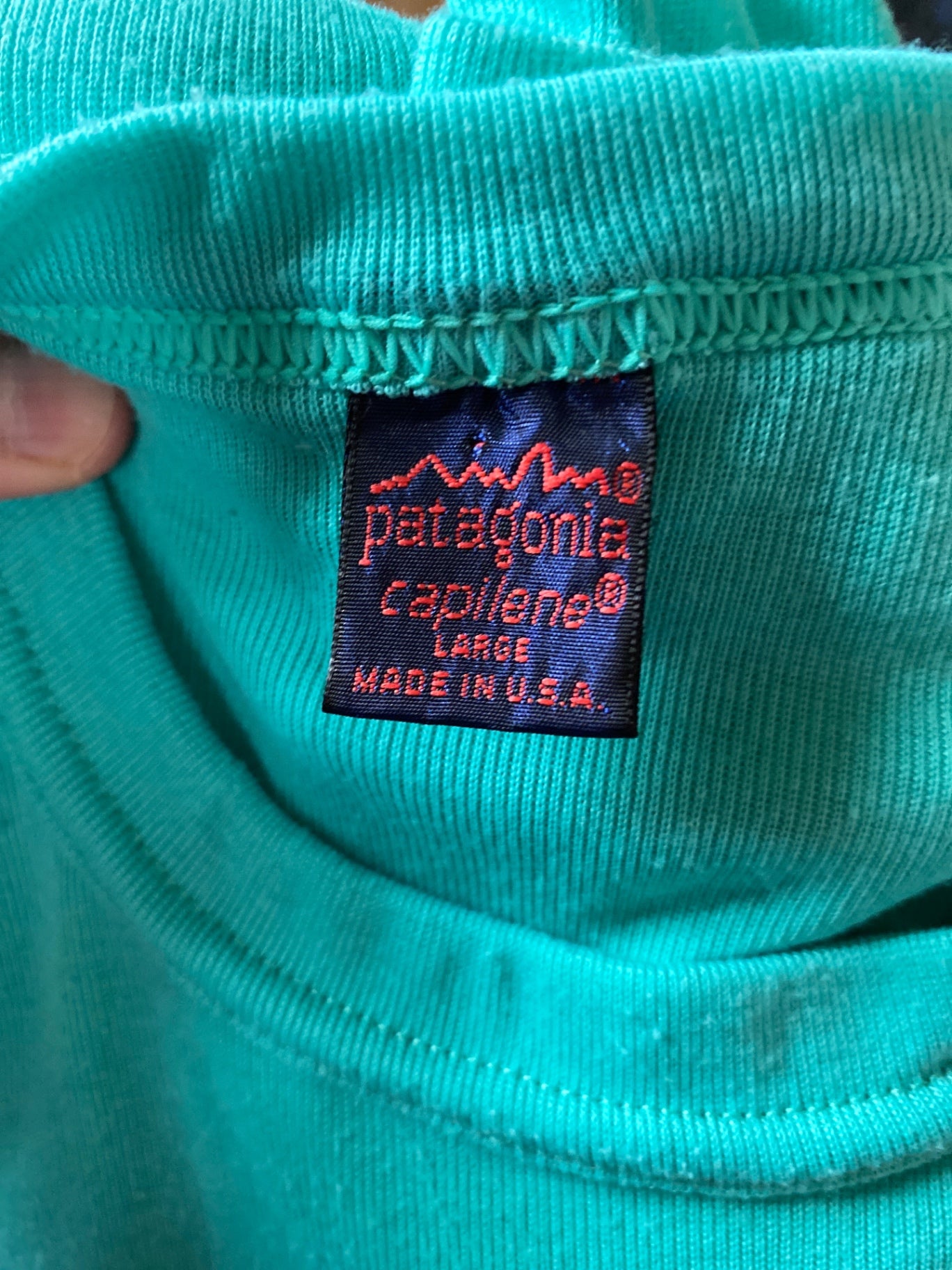 Vintage Patagonia shirt turquoise