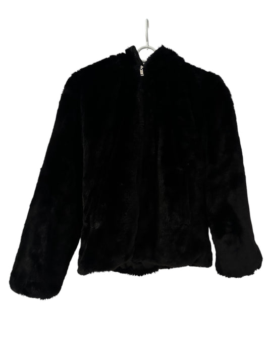 Svartur fínni jakki með hettu 158