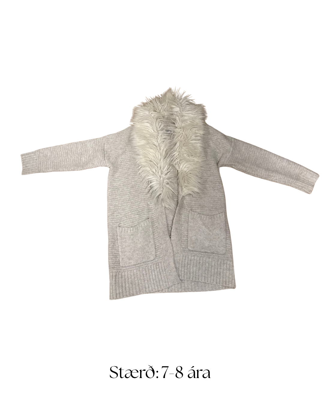 Peysa með loði 7-8 ára