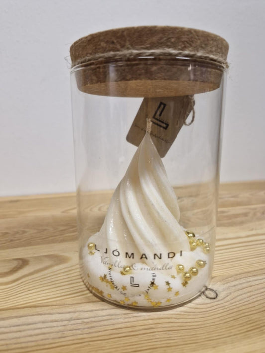 Ljómandi kerti lítið -Vanilla og mandla