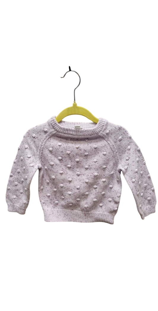 Fjólublá prjónapeysa 2 ára