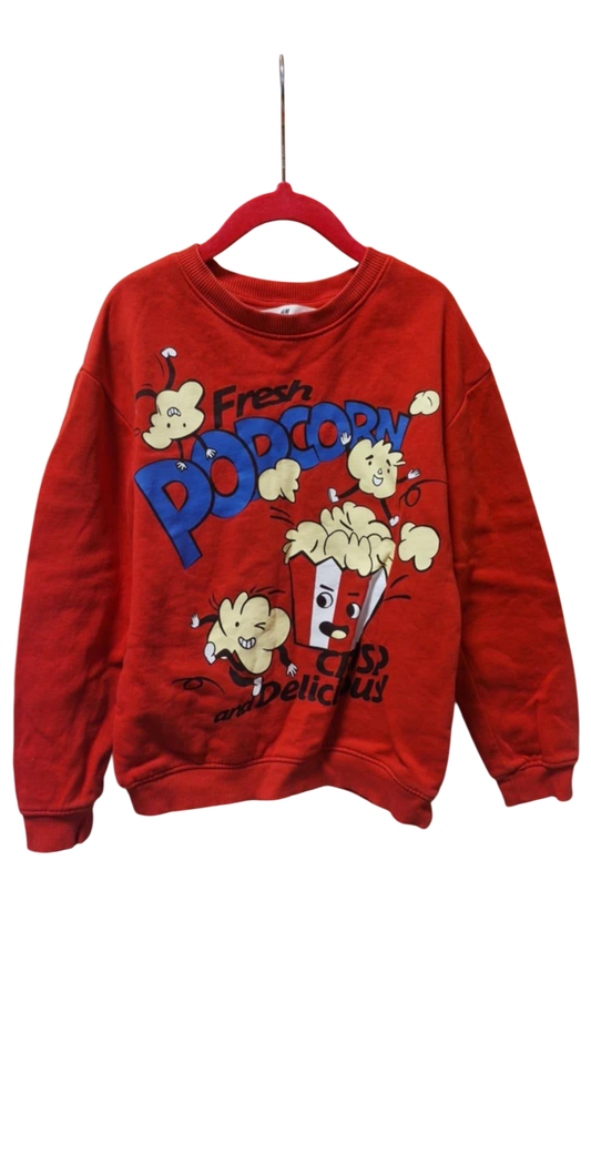 H&M rauð peysa 122-128