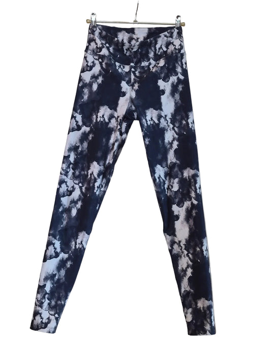 XS bláar og hvítar leggings