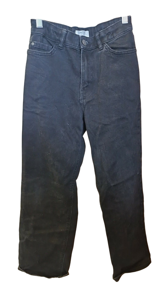 Lindex svartar gallabuxur 146