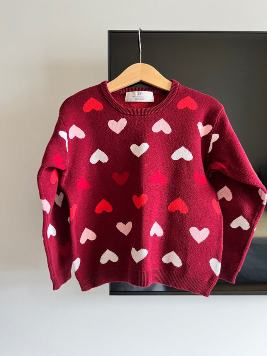 H&M hjarta peysa 110