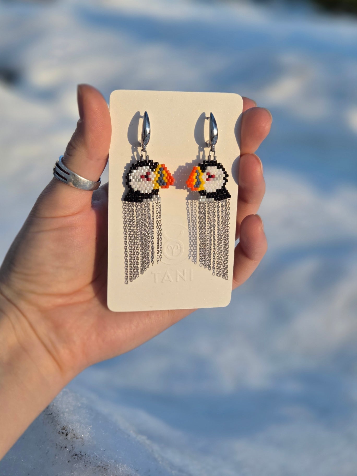 puffin earrings
