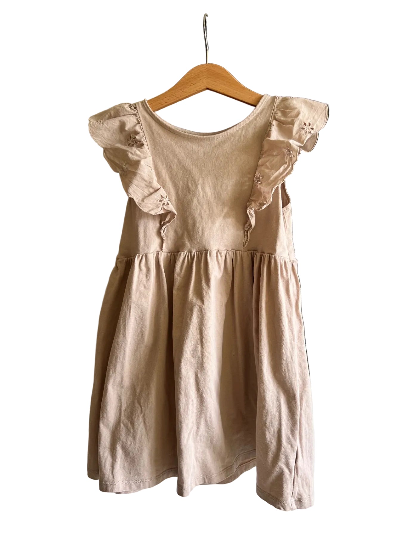 116 H&M kjóll/ beige 